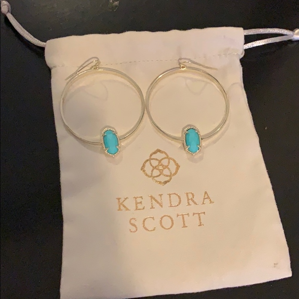 Kendra Scott turquoise hoops